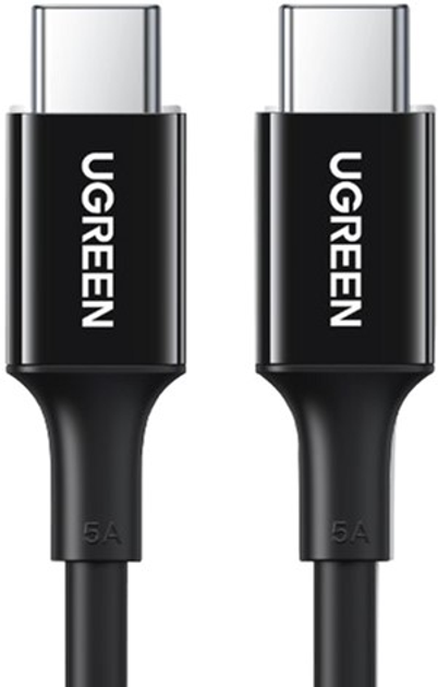 Кабель Ugreen US300 Charging Cable 100 Вт USB Type-C to USB Type-C 5 А 1 м Black (6957303883714) - зображення 1