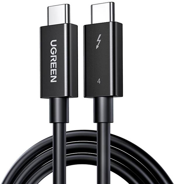 Kabel Ugreen US501 USB 4.0 Thunderbolt Type-C M-M 8K/40 Gb/s 0.8 m Black (6957303833894) - obraz 1