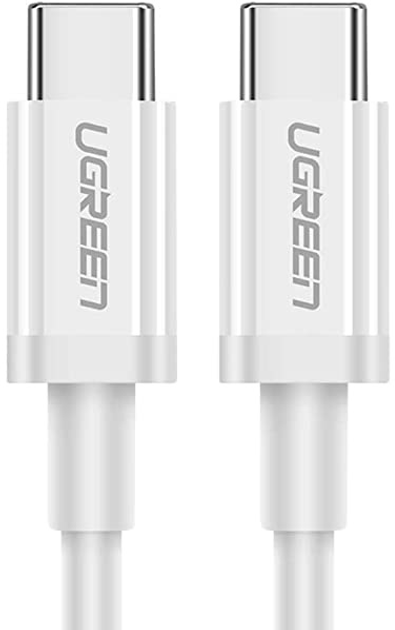 Kabel Ugreen US264 USB Type-C to USB Type-C 60 W ABS Cover 3 A 0.5 m White (6957303865178) - obraz 1