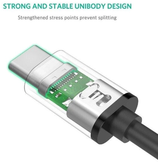 Kabel synchronizacyjny Ugreen US286 Type-C - Type-C 3 A Cable 2 m Black (6957303813063) - obraz 5