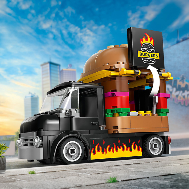 Zestaw klocków LEGO City Ciężarówka z burgerami 194 elementy (60404) - obraz 7