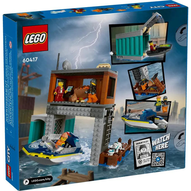 Конструктор LEGO City Полицейский катер и тайник мошенников 311 ...