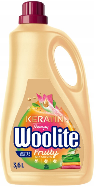 Płyn do prania Woolite Keratin Therapy do kolorów Fruity 3.6 l (5908252011926) - obraz 1