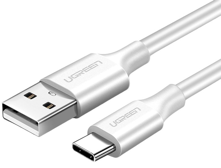Kabel Ugreen US287 USB 2.0 to USB Type-C Cable Nickel Plating 3 A 2 m White (6957303861231) - obraz 1