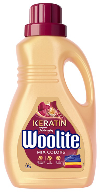 Płyn do prania Woolite Keratin Therapy Mix Colors do koloru z keratyną 900 ml (5900627090406) - obraz 1