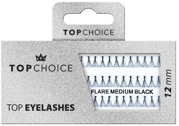 Пучки вій Top Choice Flare середні чорні 12 мм 18 шт (5905710037931) - зображення 1