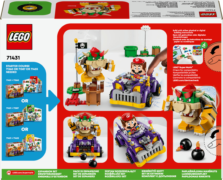 Zestaw klocków LEGO Muscle car Bowser — zestaw rozszerzający 458 elementów (71431) - obraz 8