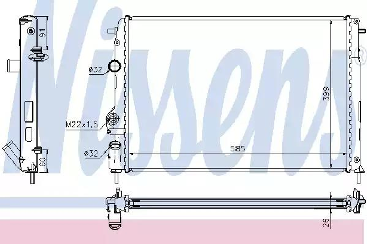 Радіатор охолодження NISSENS 63896A - зображення 1