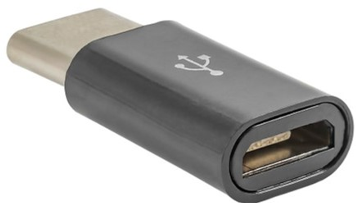 Adapter Akyga micro-USB - USB Type-C F/M Black (5901720134547) - obraz 2