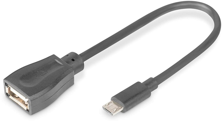 Adapter Digitus USB Type-C - micro-USB M/F Black (4016032388524) - obraz 2