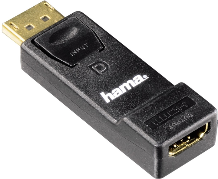 Адаптер Hama DisplayPort - HDMI M/F Black (4007249545862) - зображення 1