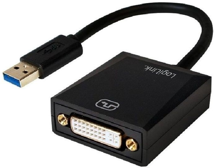 Адаптер LogiLink USB Type-A - DVI Black (4052792034028) - зображення 1