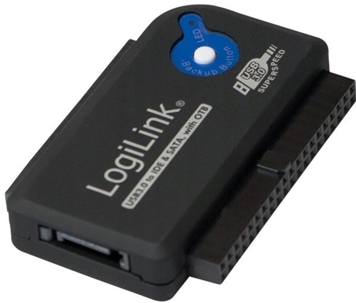 Адаптер LogiLink USB Type-A - IDE /SATA + OTB Black (4052792030198) - зображення 1