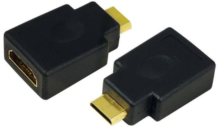 Адаптер LogiLink HDMI - mini HDMI F/M Black (4052792005929) - зображення 1