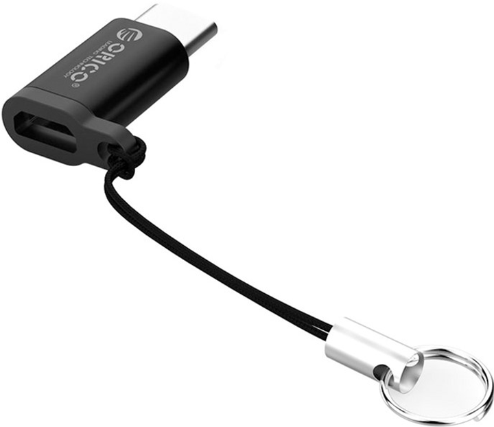 Adapter Orico micro-USB - USB Type-C Black (6936761898249) - obraz 1