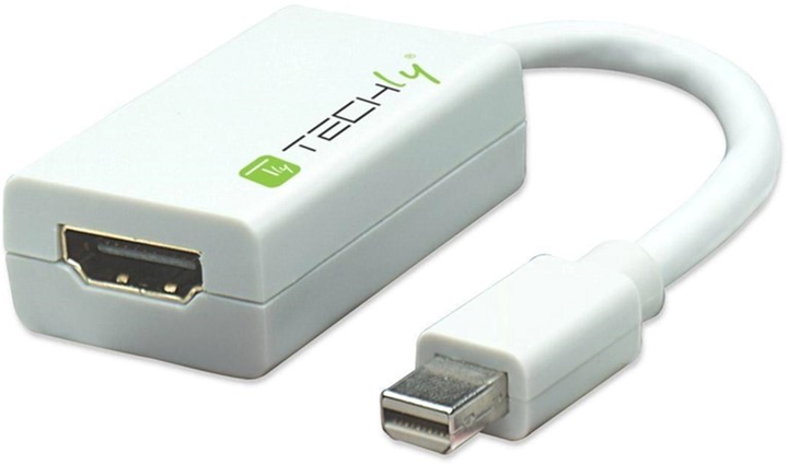 Adapter Techly mini DisplayPort (Thunderbolt) - HDMI White (8057685304239) - obraz 1