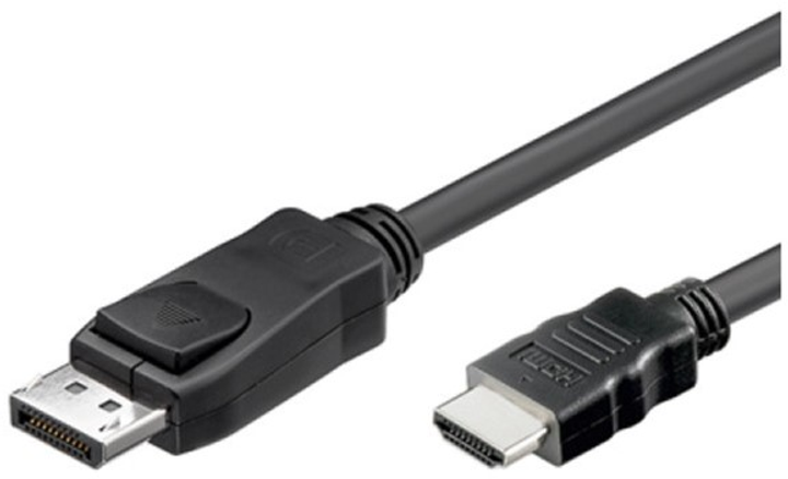 Adapter Techly DisplayPort - HDMI 2 m Black (8057685304321) - obraz 1