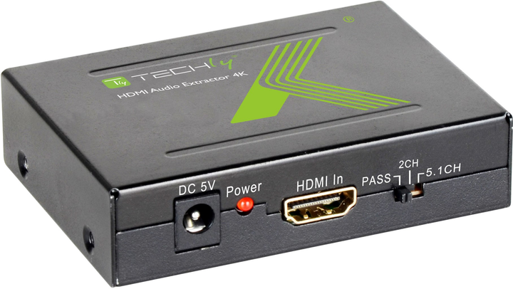 Адаптер екстрактор Techly HDMI Audio - S/PIDF 5.1CH/RCA L/R2.0CH Black (8054529025732) - зображення 1