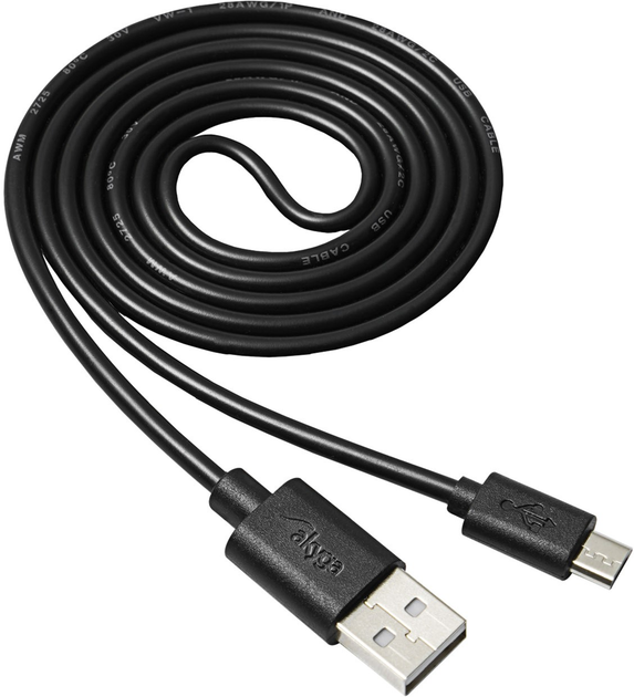 Kabel Akyga USB Type-A - micro-USB M/M 1 m Black (5901720134103) - obraz 1
