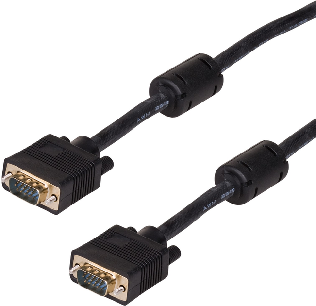 Kabel Akyga VGA M/M 15 m Black (5901720132161) - obraz 1