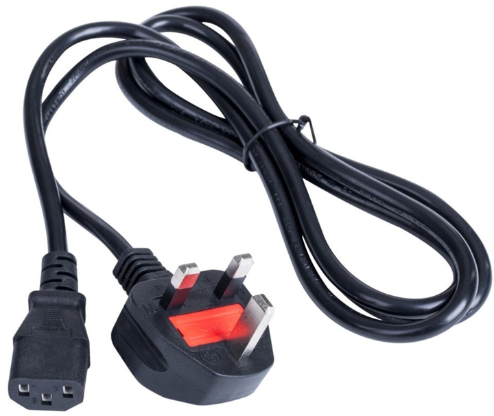 Kabel zasilający Akyga UK BS 1363 Typ G - IEC C13 1.5 m Black (5901720137036) - obraz 1