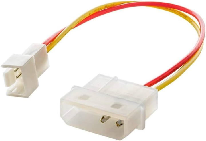 Kabel adapter Akyga Molex - 2 x 3 pin 12V - 2 x 3 pin 5V 0.15 m Black (5901720132321) - obraz 2