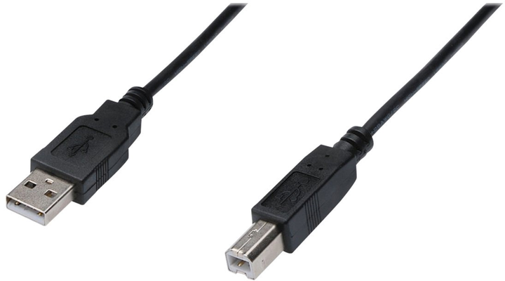Kabel drukarkowy Digitus USB Type-A - USB Type-B M/M 1 m Black (4016032284819) - obraz 1
