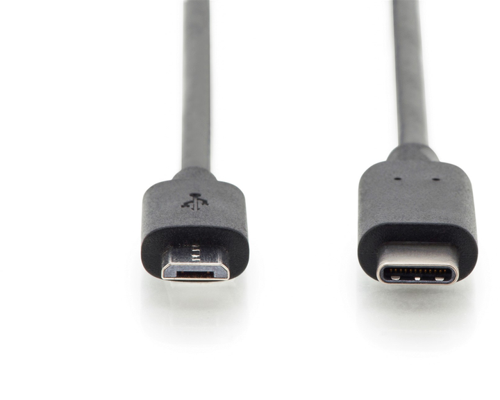 Kabel Digitus USB Type-C - micro-USB M/M Black 3 m Black (4016032437550) - obraz 2
