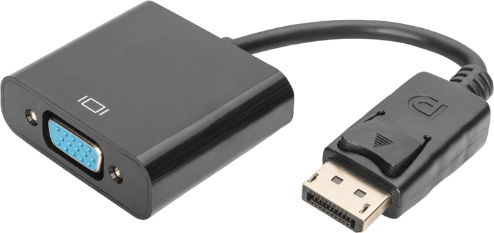 Kabel adapter Digitus DisplayPort - HD15 M/F 0.15 m Black (4016032328582) - obraz 1