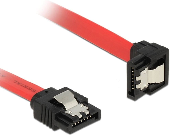 Kabel Delock SATA - SATA M/M 0.2 m Red (4043619838332) - obraz 1