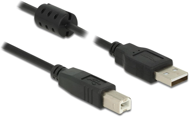 Kabel Delock USB Type-A - USB Type-B M/M 3 m Black (4043619848980) - obraz 1