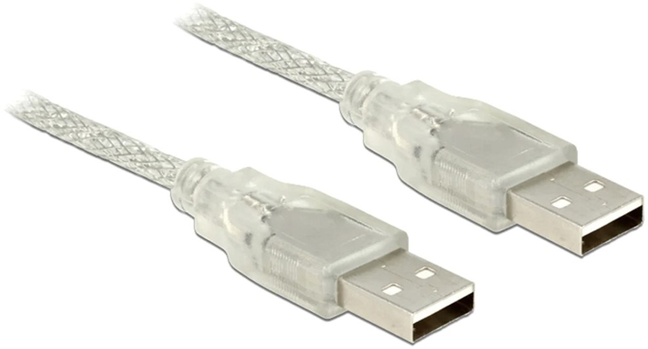 Кабель Delock USB Type-A - USB Type-A M/M 3 м Transparent (4043619838905) - зображення 1