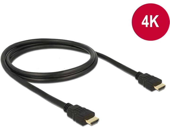 Kabel Delock HDMI M/M 1 m Black (4043619847525) - obraz 1