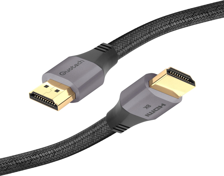 Kabel kątowy Delock HDMI M/M 2 m Black/Gray (4043619829941) - obraz 1