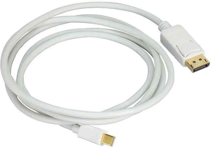 Kabel adapter Delock DisplayPort - HDMI M/M 1 m White (4043619838172) - obraz 1