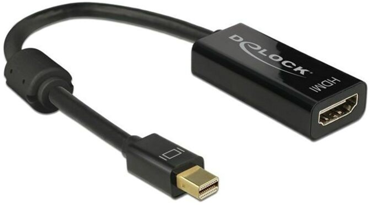 Кабель адаптер Delock mini DisplayPort - HDMI M/F 0.2 Black (4043619626137) - зображення 1