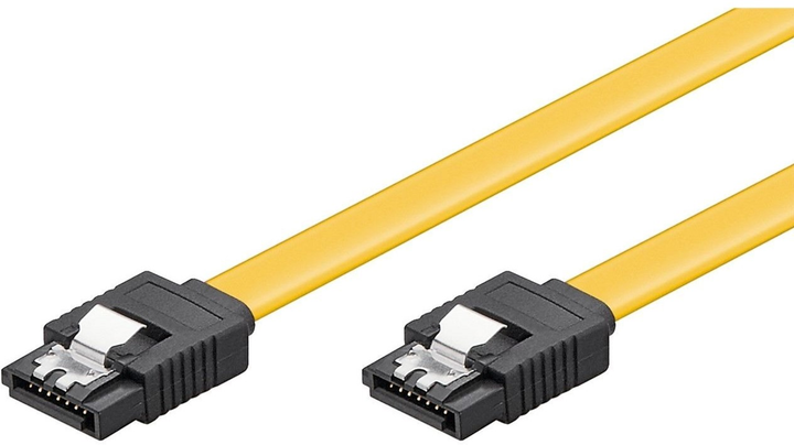 Кабель Delock SATA M/M 0.5 м Yellow (4043619824779) - зображення 1