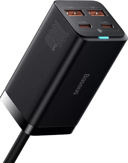 Мережевий зарядний пристрій Baseus GaN3 Pro Desktop Fast Charger 100 Вт 2 x USB/2 x USB Type C QC 4.0 +PD (CCGP000101) - зображення 2