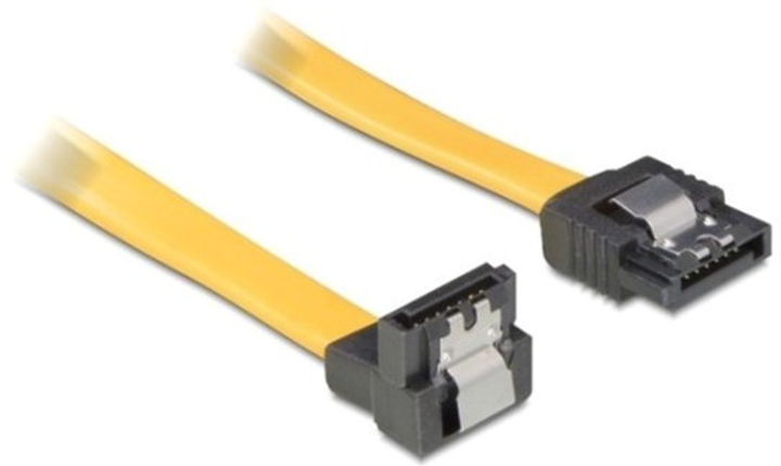 Kabel kątowy Delock SATA M/M 0.5 m Yellow (4043619828111) - obraz 1