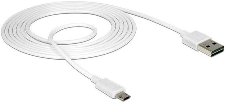 Kabel Delock USB Type-A - micro-USB M/M 2 m White (4043619848089) - obraz 1