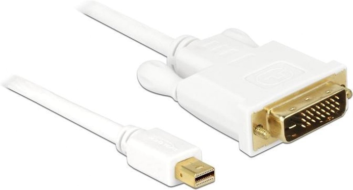 Kabel Delock mini DisplayPort - DVI-I M/M 1 m White (4043619826414) - obraz 1