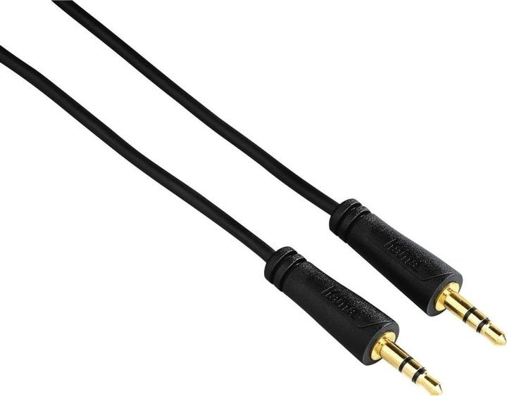Kabel Hama Jack 3.5 mm - Jack 3.5 mm M/M 1.5 m Black (4047443195593) - obraz 1