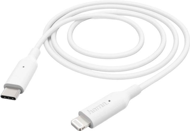 Kabel Hama Data Lightning - USB Type-C M/M 1 m White (4047443407603) - obraz 1