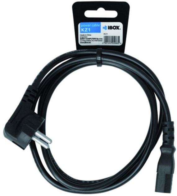Kabel zasilający iBOX CEE7/4 - IEC C13 M/M 1.5 m Black (5901443050865) - obraz 1