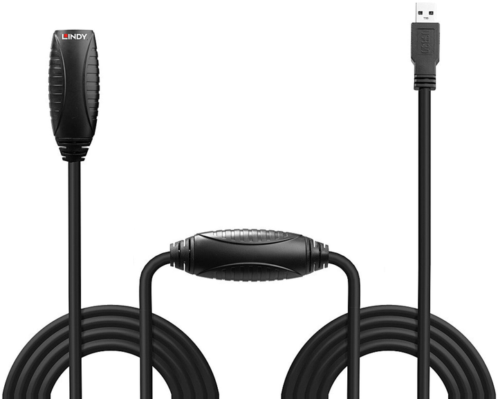 Kabel Lindy USB Type-A 3.0 M/F 10 m Black (4002888431569) - obraz 2