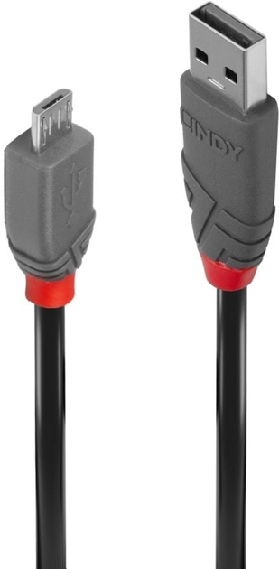 Kabel Lindy USB Type-A - micro-USB M/M 5 m Black (4002888367356) - obraz 2