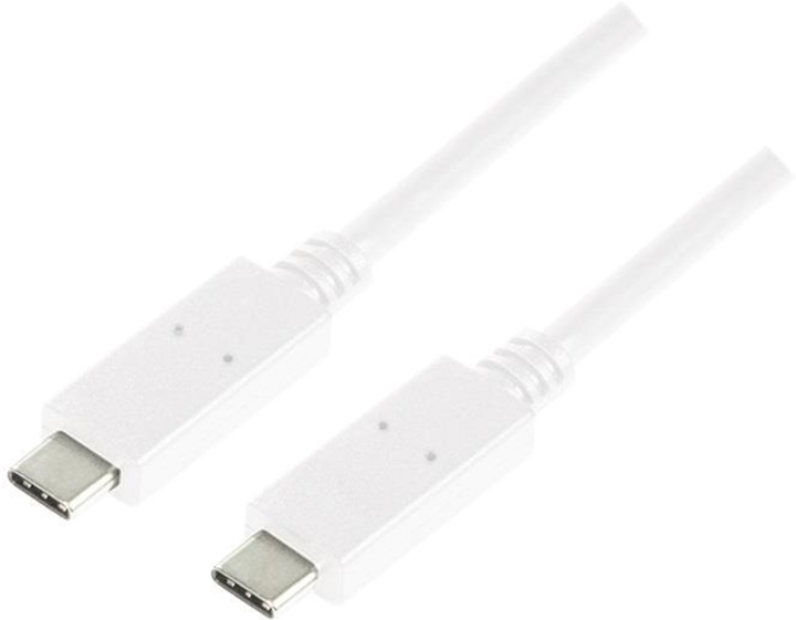 Кабель LogiLink USB Type-C 3.2 M/M 0.5 м White (4052792050462) - зображення 1