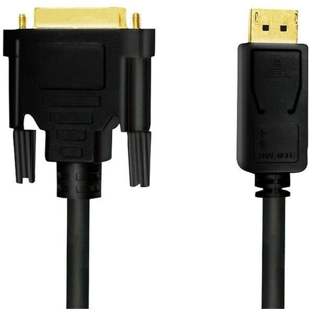 Kabel adapter LogiLink DisplayPort 1.2 - DVI-D M/M 3 m Black (4052792052497) - obraz 1