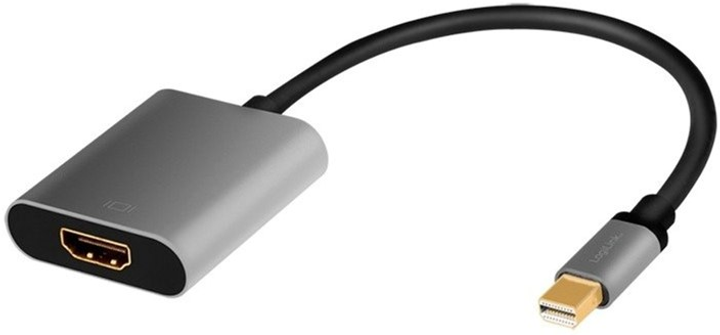 Kabel adapter LogiLink mini DisplayPort - HDMI M/M 1 m Black (4052792062120) - obraz 1