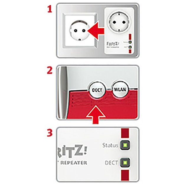 Wzmacniacz AVM FRITZ! DECT Repeater 100 White (4023125025983) - obraz 3